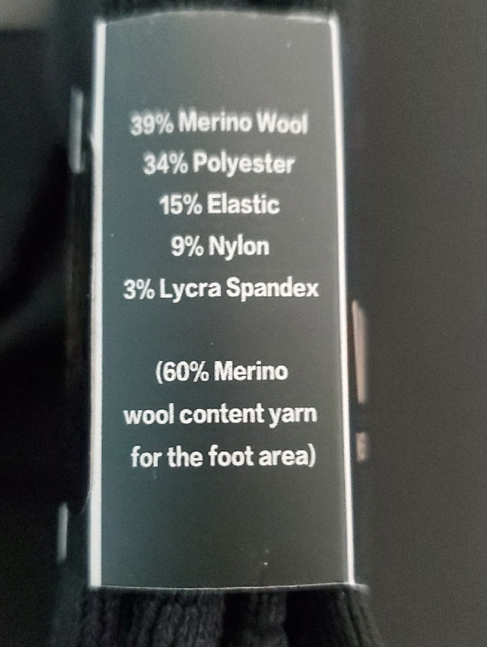 Black Merino Wool Socks 3 Pack - Men's Comfortable Wool Socks - Picture 4 of 4